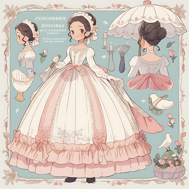 Chibi Anime Fashion Des dessins de personnages enchanteurs et des illustrations vibrantes pour des mariages à la mode