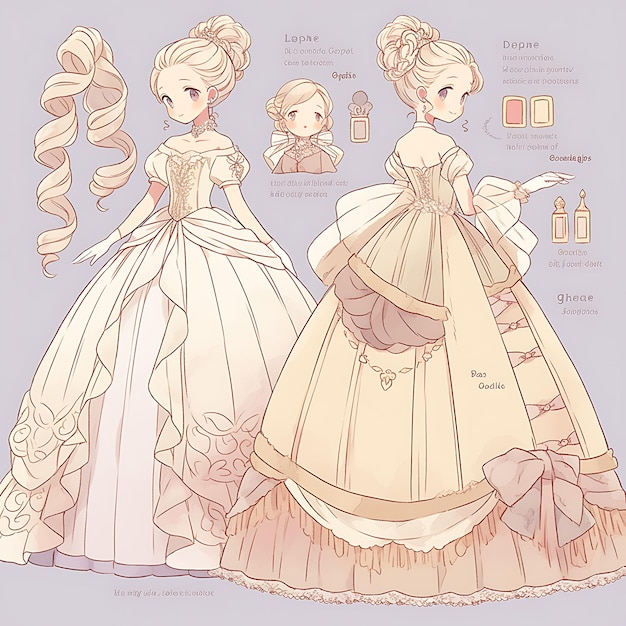 Chibi Anime Fashion Des dessins de personnages enchanteurs et des illustrations vibrantes pour des mariages à la mode