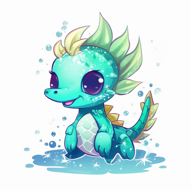 Chibi mignon dragon de mer