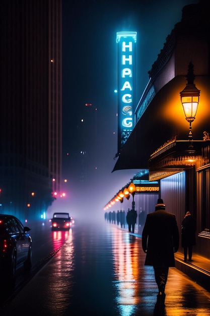 Chicago la nuit a été généré