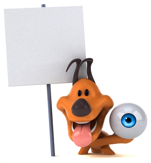 Chien amusant - Illustration 3D
