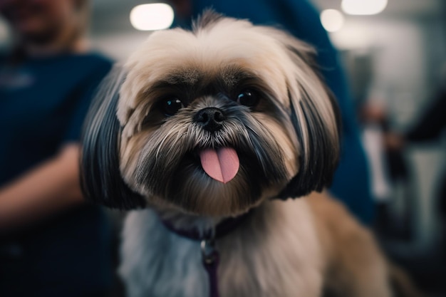 Chien Araffe avec une longue ai générative