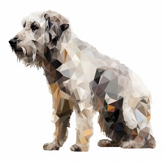 Un chien au style low poly