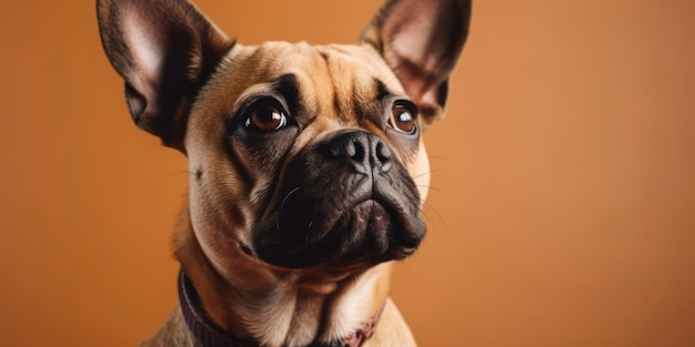 Photo un chien au visage brun et aux oreilles noires