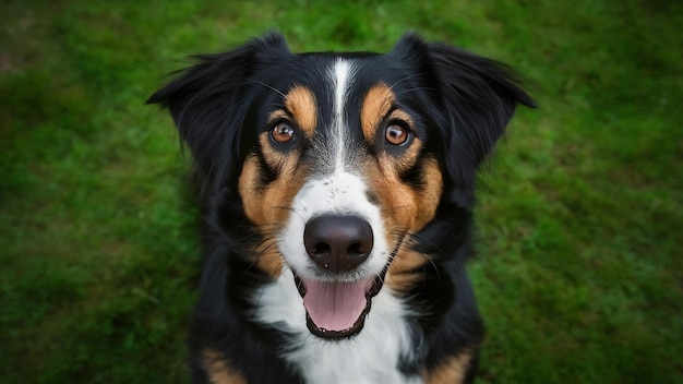 Un chien avec de beaux yeux souriants