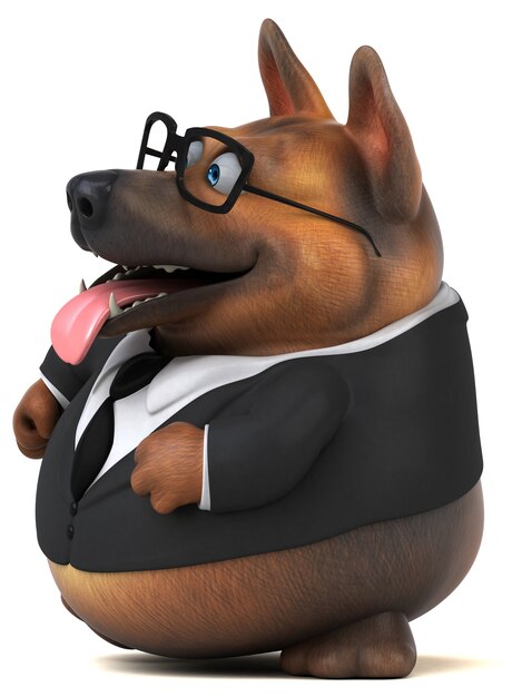 Chien de berger allemand - Illustration 3D