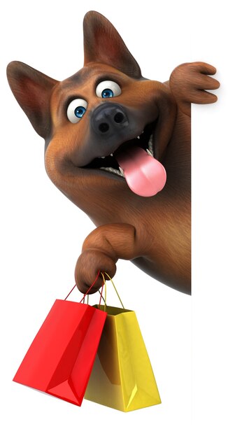 Chien de berger allemand - Illustration 3D