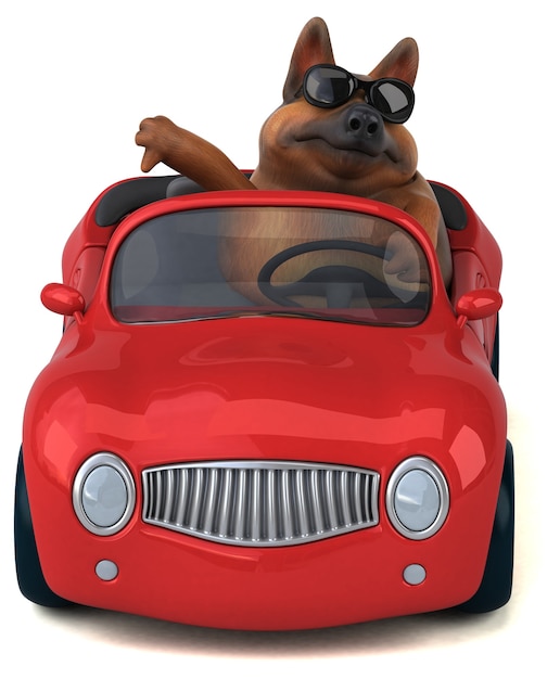 Chien de berger allemand - Illustration 3D