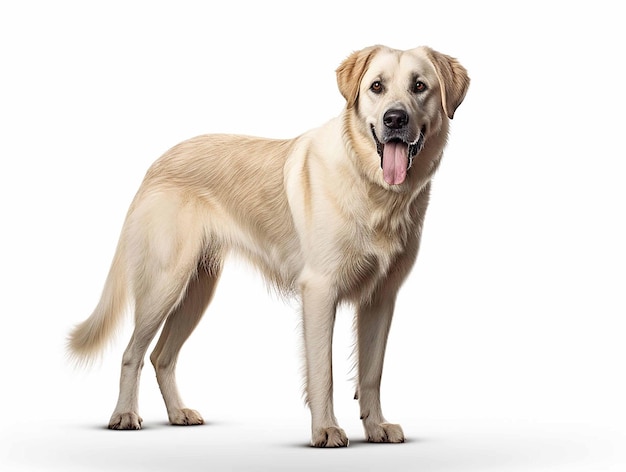 Chien de berger anatolien sur un fond blanc