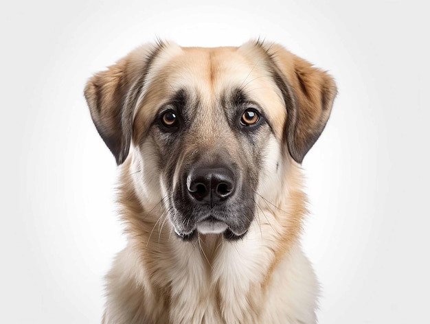 Chien de berger anatolien sur un fond blanc