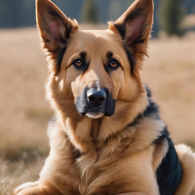 Un chien de berger mignon posant isolé sur un fond blanc