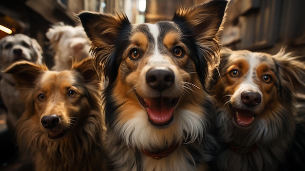 chien de border collie dans la nature