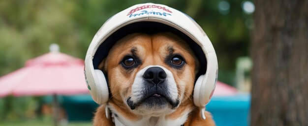 Un chien avec un chapeau Un chien avec une chapeau