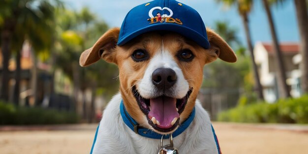 Un chien avec un chapeau Un chien avec une chapeau