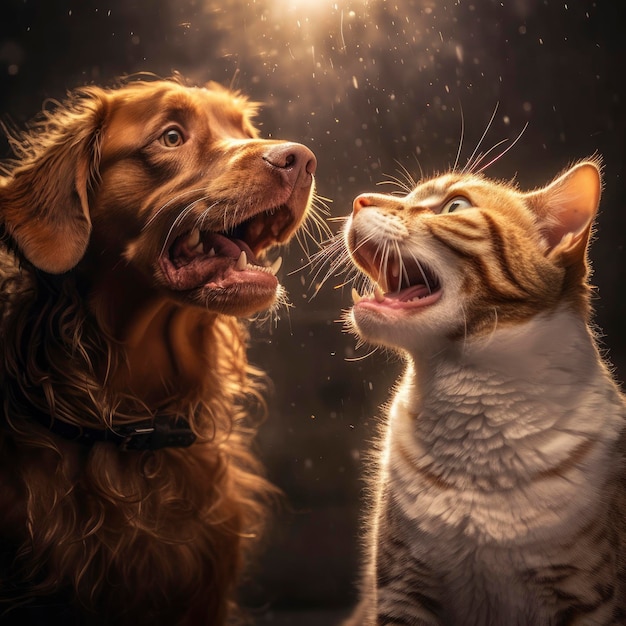 Un chien et un chat