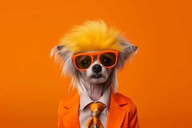 Chien cheveux orange Générer Ai