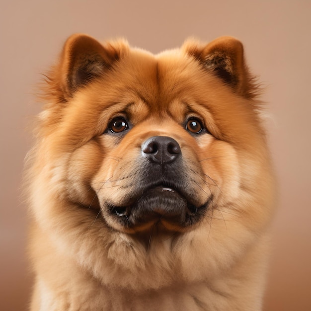 Un chien Chow Chow moelleux