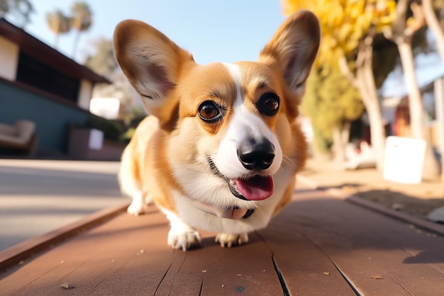 Photo un chien avec un collier qui dit corgi