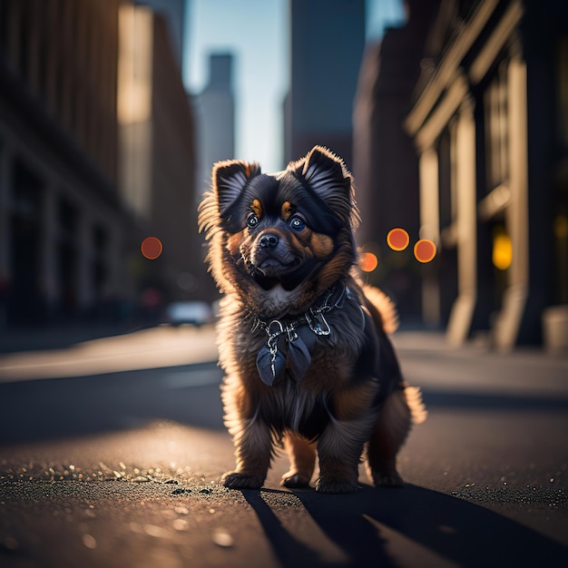 Un chien avec un collier qui dit "je ne suis pas un chien"