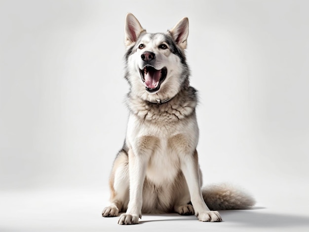 Un chien avec un collier qui dit "je suis un chien"