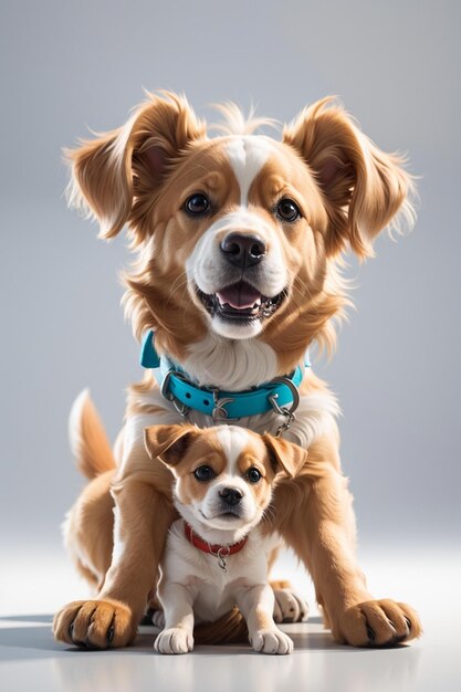 un chien avec un collier qui dit " le nom du chien "