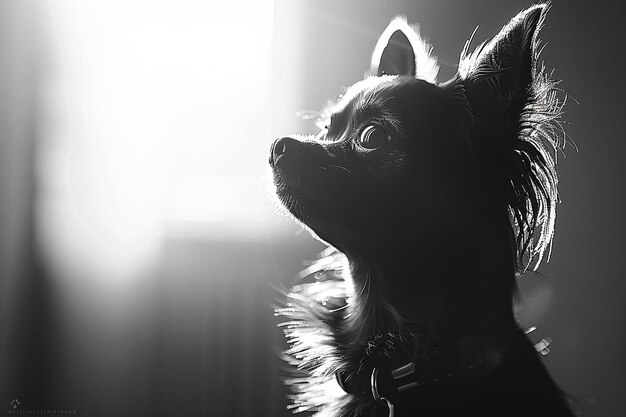 un chien avec un collier qui dit le nom du chien