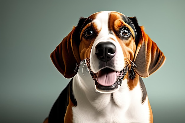 un chien avec un collier qui dit " le nom du chien "