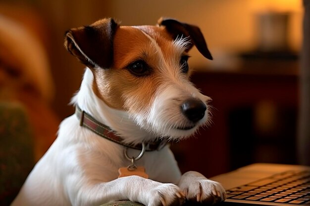 Un chien avec un collier