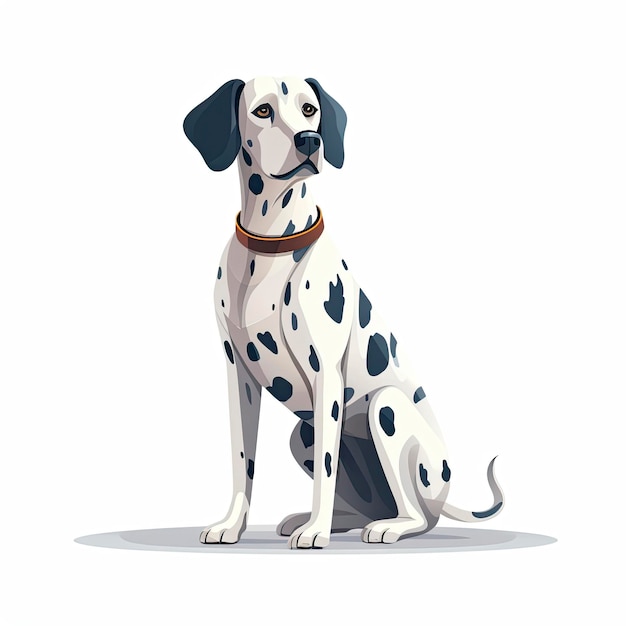 Un chien Dalmatien noir et blanc