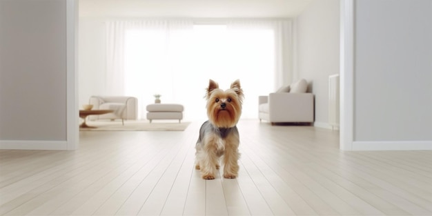 Un chien dans un salon