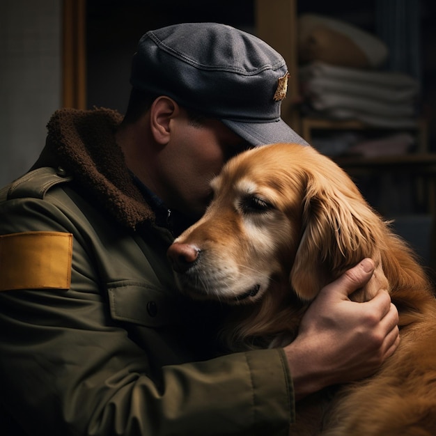 Un chien dévoué qui fournit un soutien émotionnel