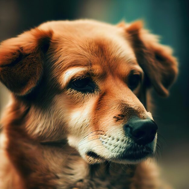 Un chien avec une étiquette sur l'oreille