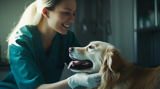 Chien d&#39;examen vétérinaire