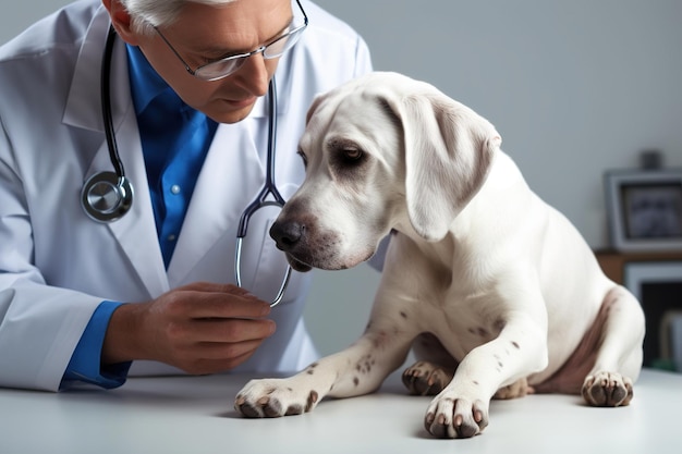 Chien d&#39;examen vétérinaire