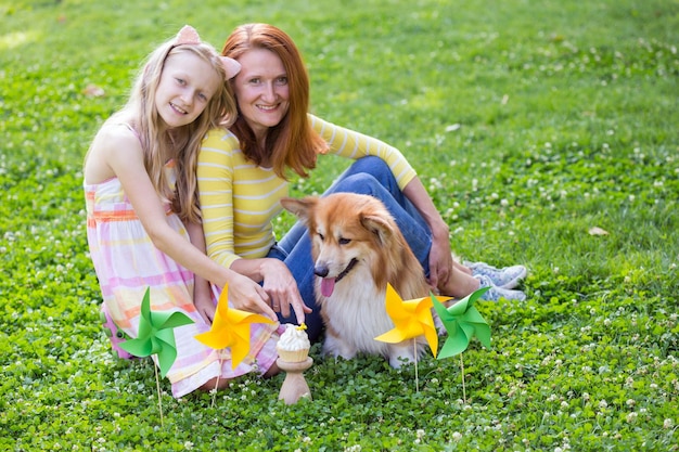 Chien en famille