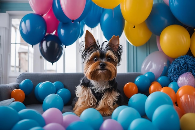 chien en fête