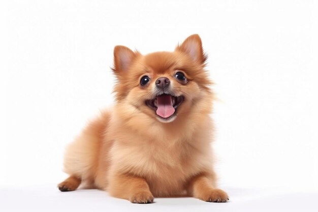 un chien avec un grand sourire sur le visage