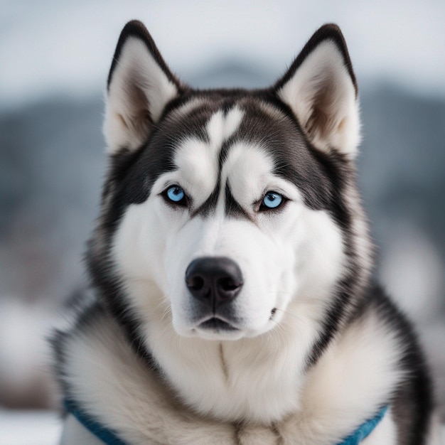 Photo un chien husky sibérien hyper réaliste au corps entier avec un fond blanc