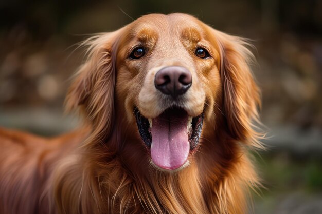 Un chien avec une langue rose