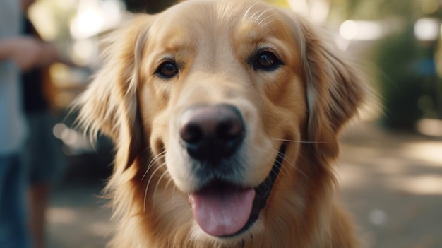 Un chien avec une langue rose