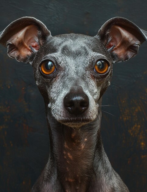 Photo un chien à larges oreilles et à larges orteils regardant la caméra générative ai