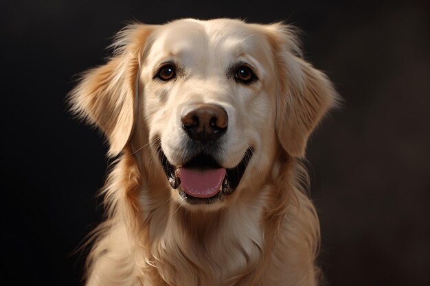 chien ludique visage et yeux parfaits très détaillés