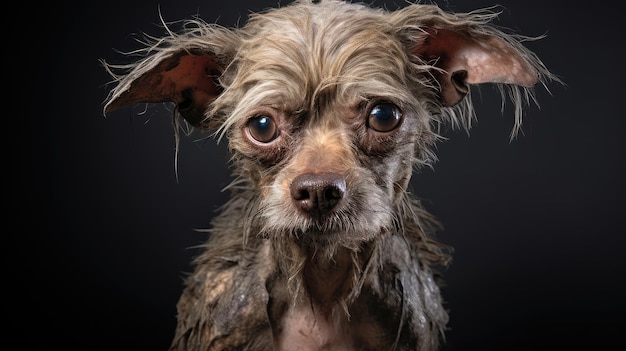 Photo chien maltraité et maltraité