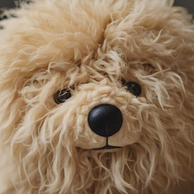 Photo un chien moelleux avec un nez noir et un nez noir