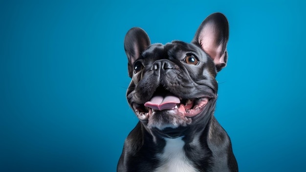 Un chien avec le mot français dessus