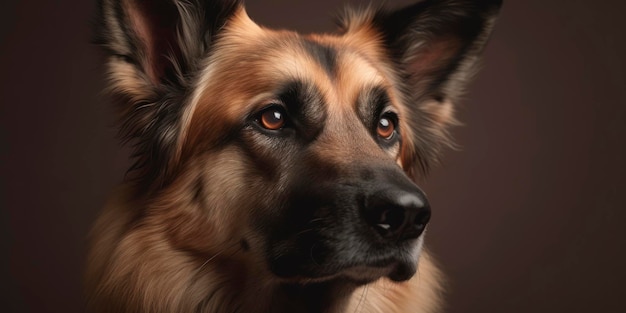 Un chien avec un nez brun et un nez noir