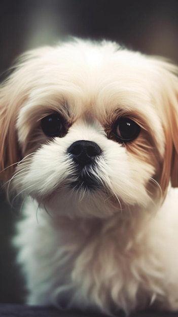 Un chien avec un nez noir et un nez blanc