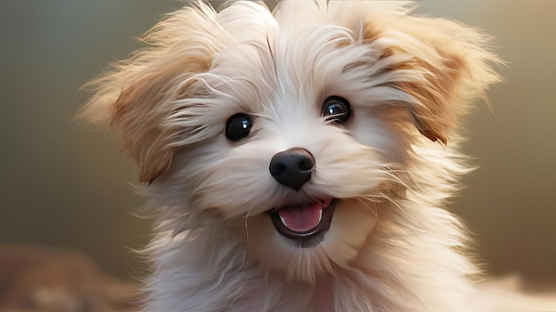 Un chien avec un nez noir et un nez noir