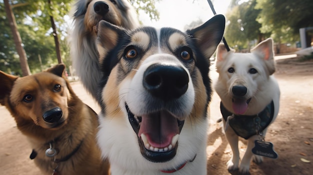 Un chien nommé le chien de jojo est dans un parc.