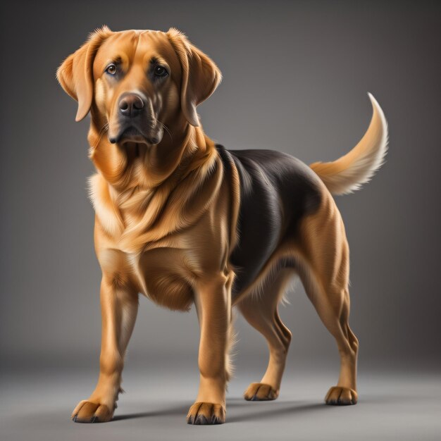 Un chien avec une queue noire et un dos noir